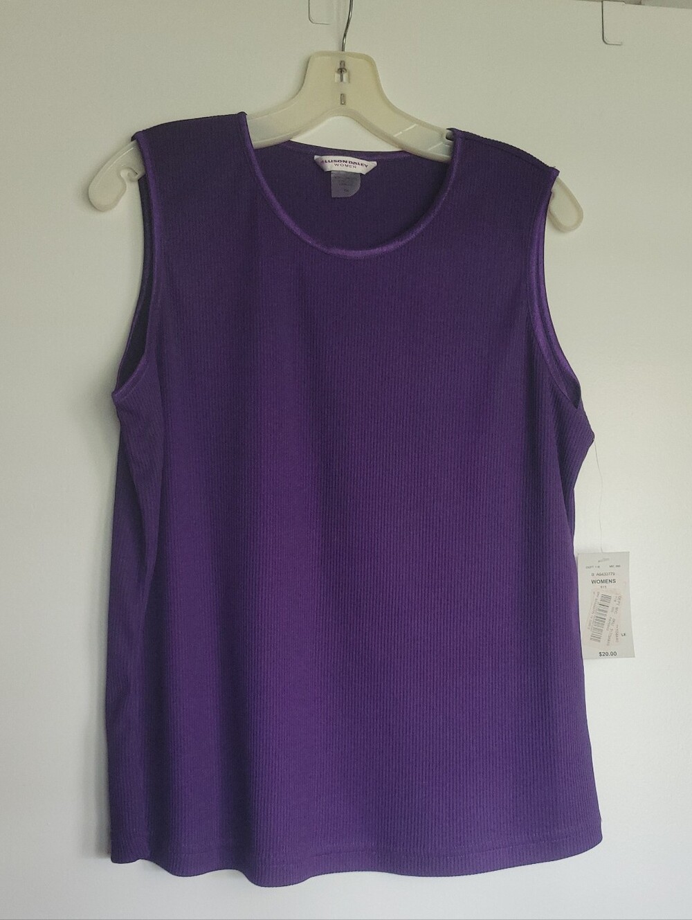 Allison Daley Tank Purple 1X NEW